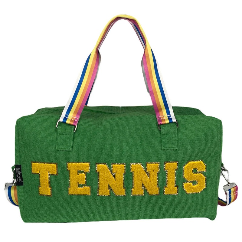 Green Terry Cloth Duffle Bag - TENNIS
