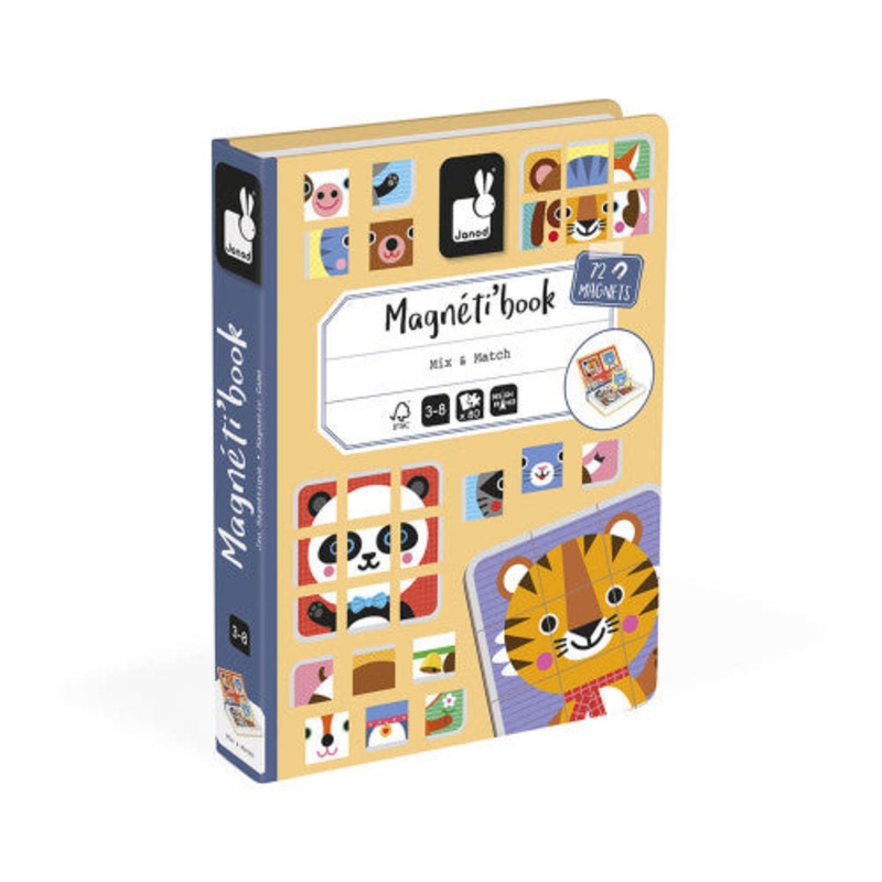Janod Mix & Match Animals Magnetic Book