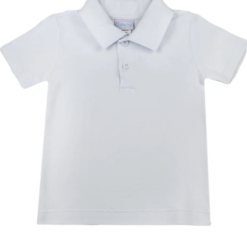 Lullaby Set Solid White Polo Shirt