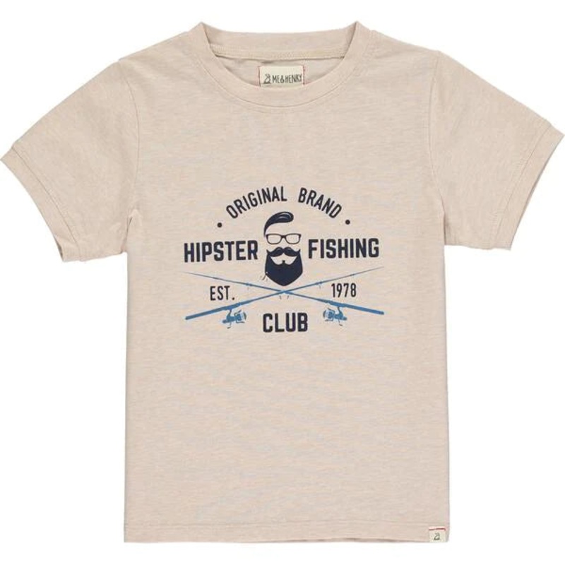 Me and Henry Falmouth Tee - Hipster Fishing Club (Beige)