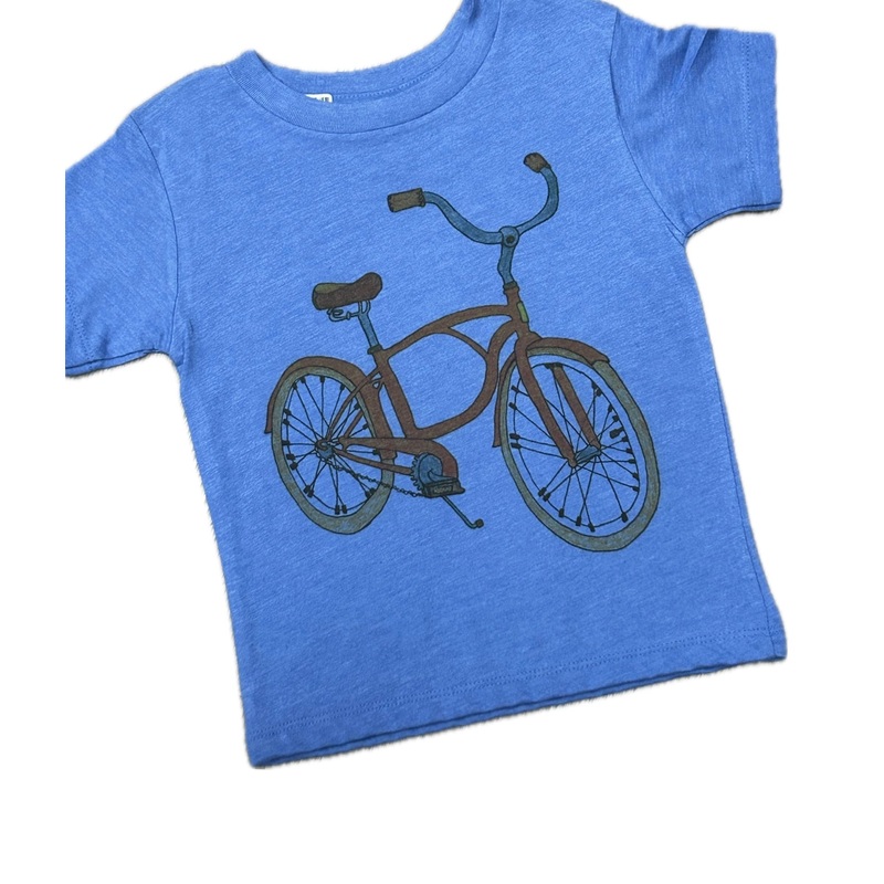 Orange Heat Retro Blue Bike Tee