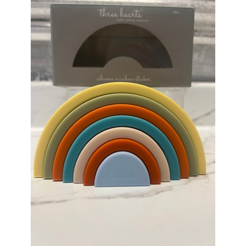 Three Hearts Silicone Rainbow Stacker