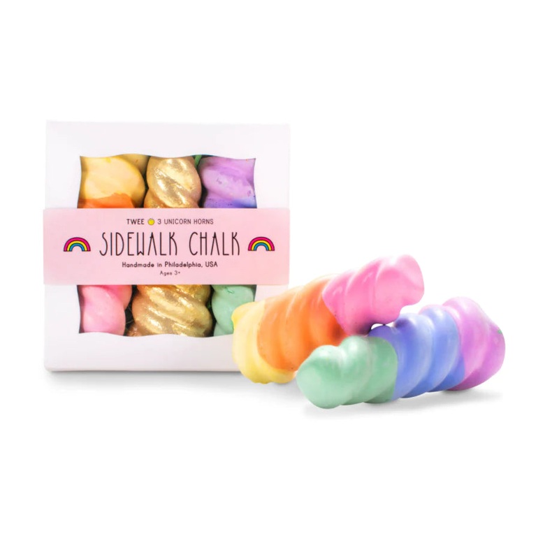 Twee Sidewalk Chalk- 3Pk Unicorn Horns