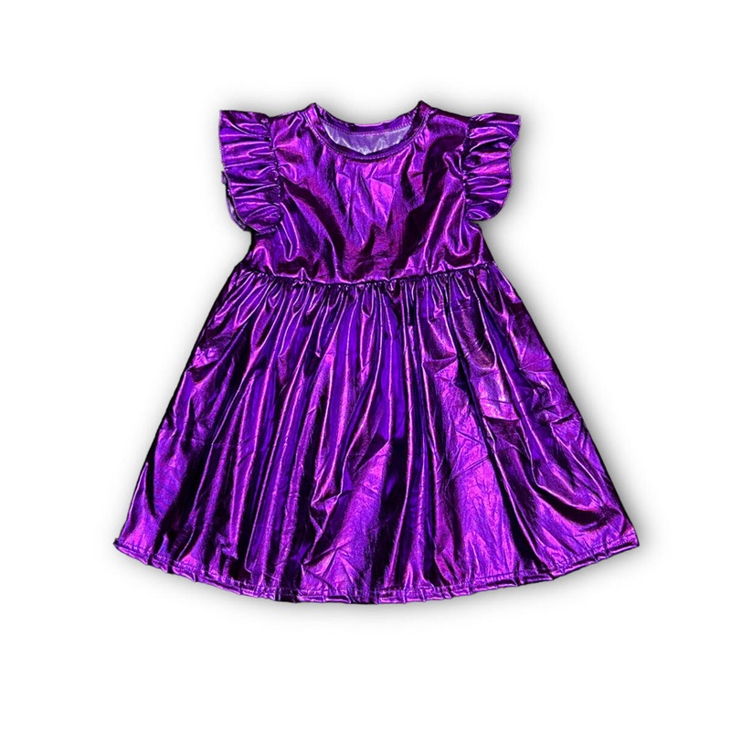 Belle Cher Purple Metallic Dress
