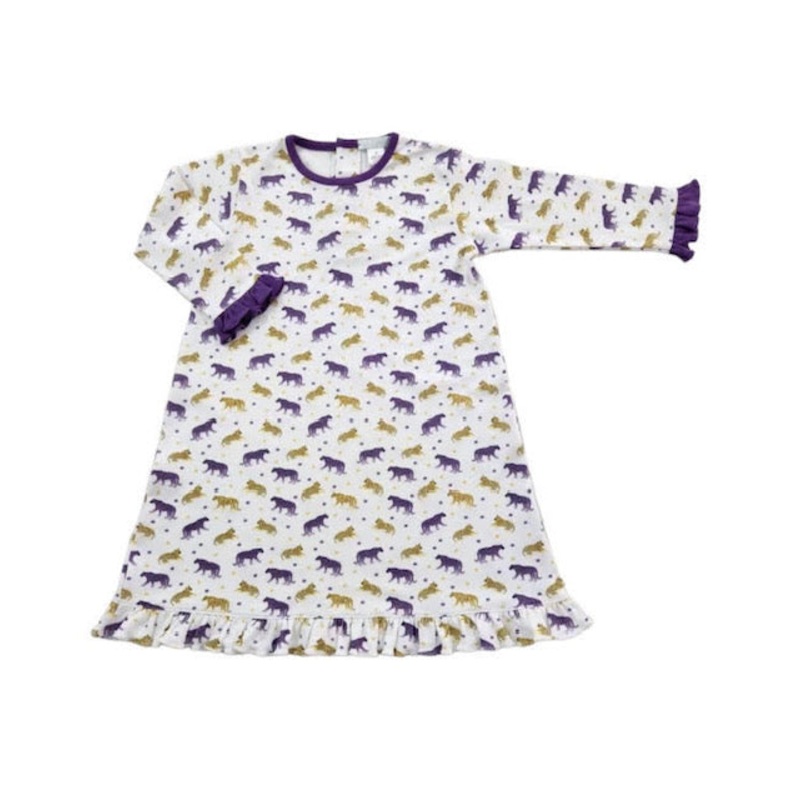 LaLuna Purple & Gold Tiger Nightgown