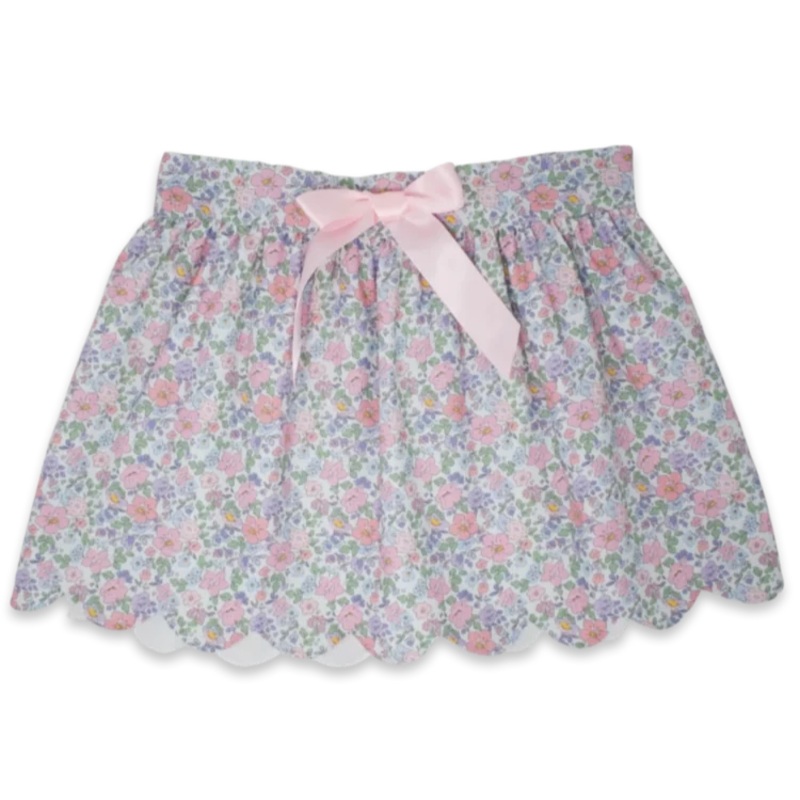 Lullaby Set Custom Floral Susie Scallop Skirt