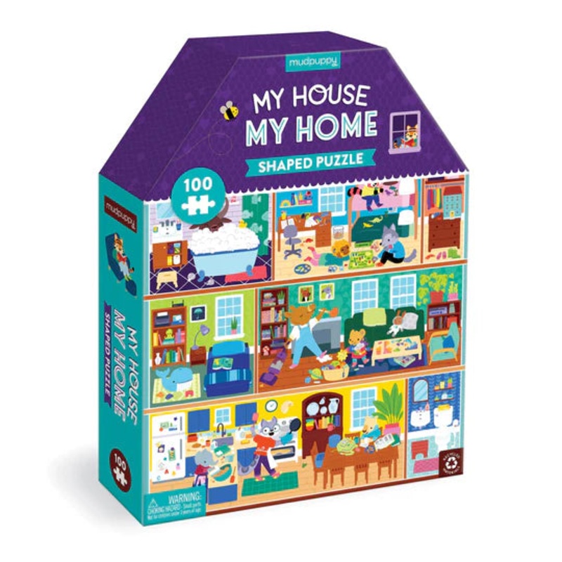 Mudpuppy My House My Home Shaped Puzzle