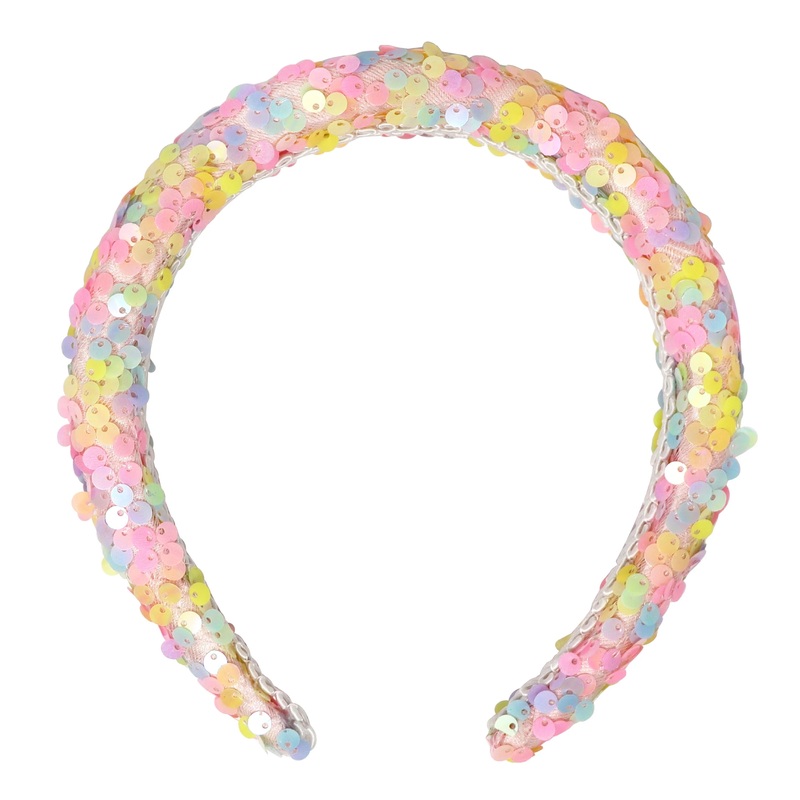 Pink Poppy Pastel Sequin Headband