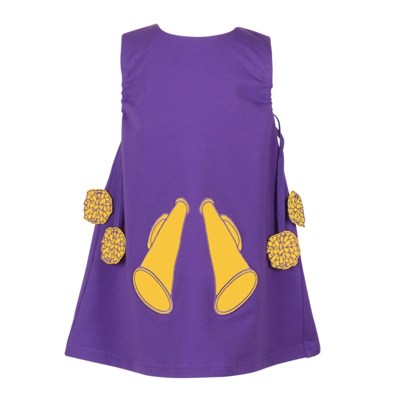 Purple & Gold Gameday Megaphone Jumper Dress