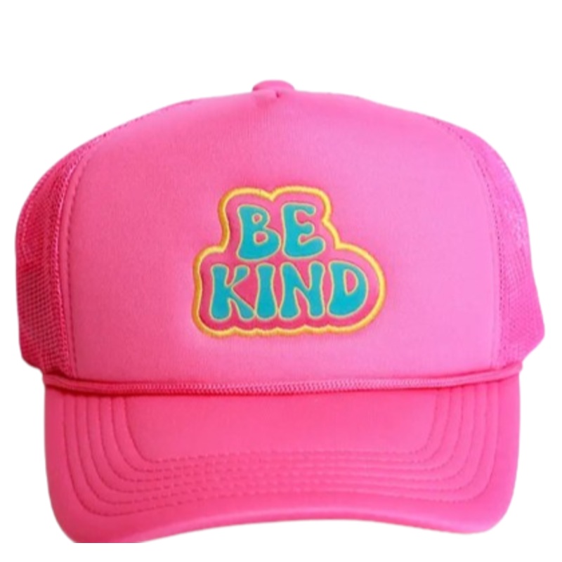 Watermelon Pink Be Kind Trucker Cap