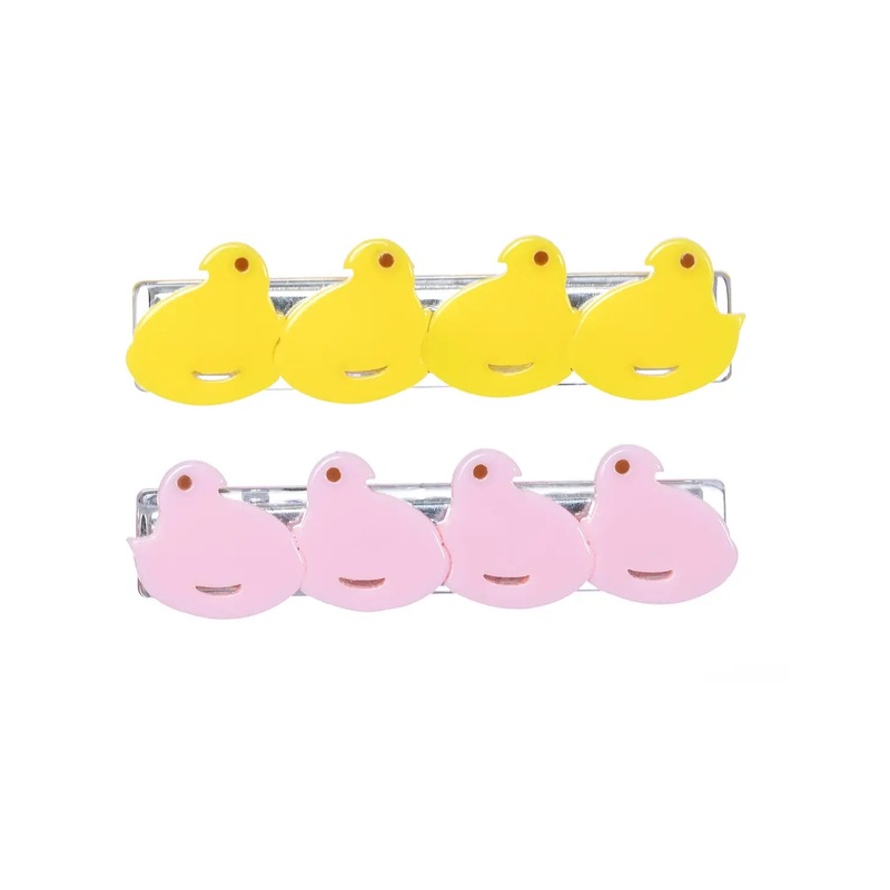 Acrylic Hair Clips - Multi Chicks