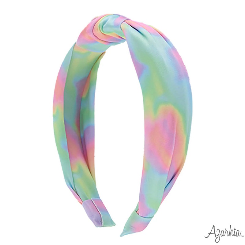 Azarhia Knotted Headband - Neon Wave