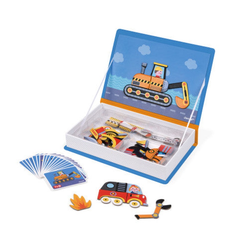 Janod Racers Magnetic Book