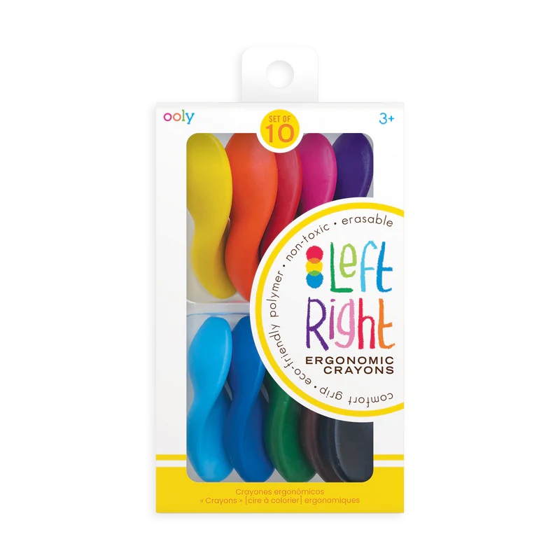 Left/Right 10Pc Finger Crayons