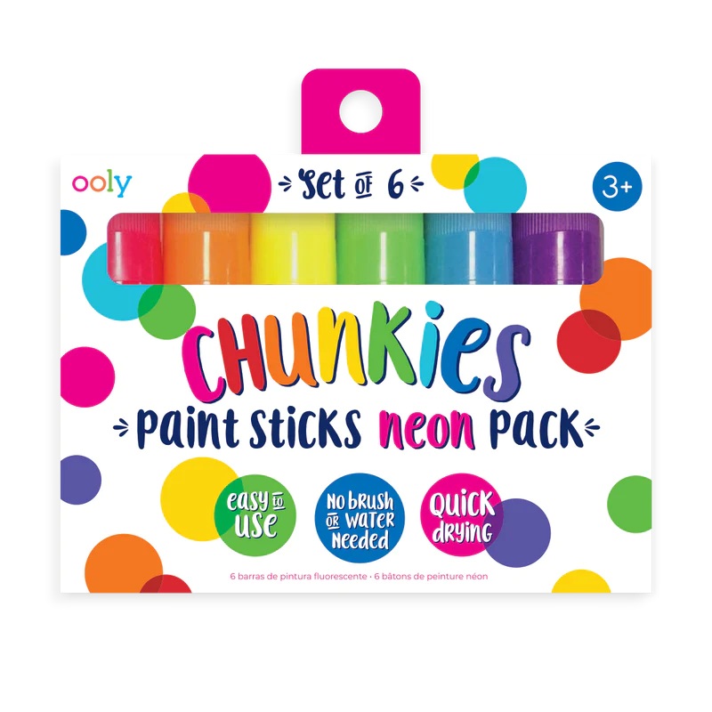 Ooly 6Pc Chunkies Paint Sticks - Neon