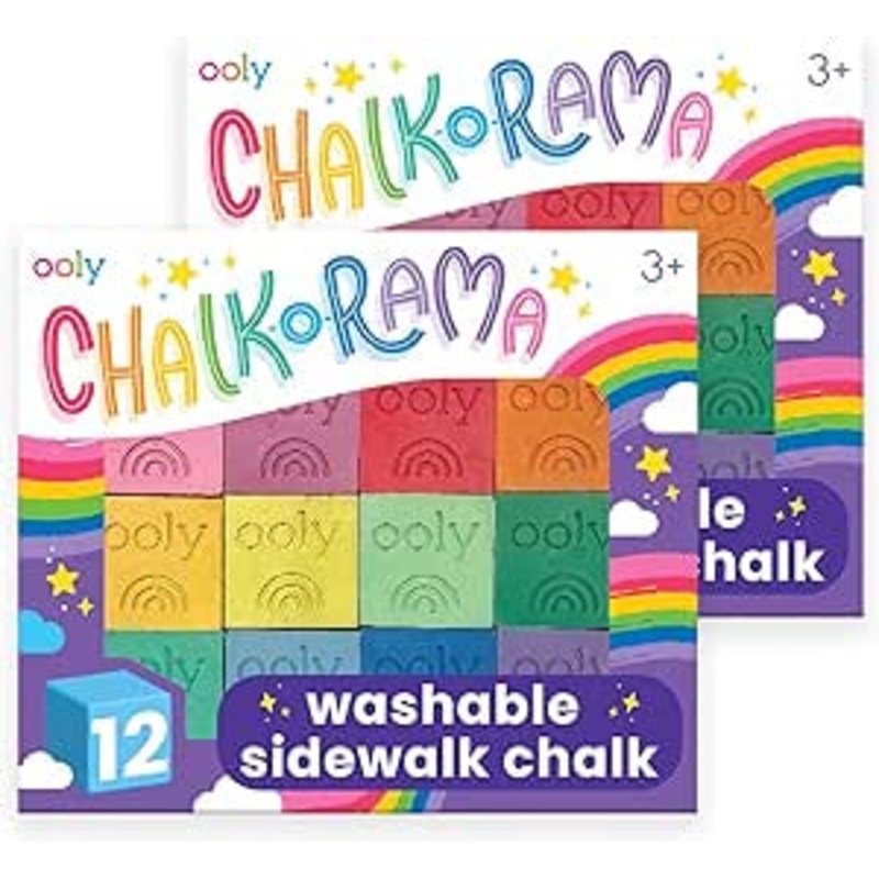 Ooly Chalk-O-Rama 12Pc Block Sidewalk Chalk