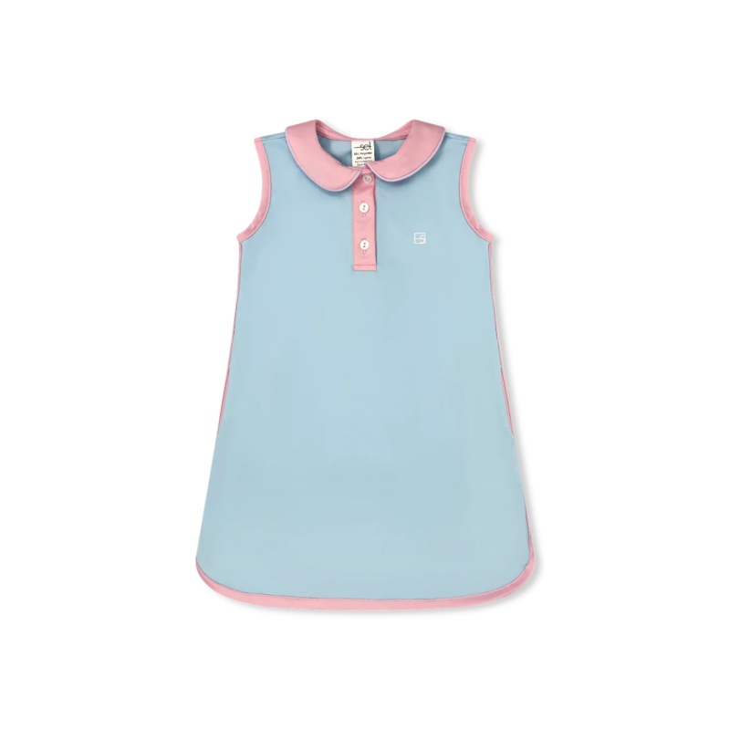 Presley Dress - Cotton Candy Blue/Pink