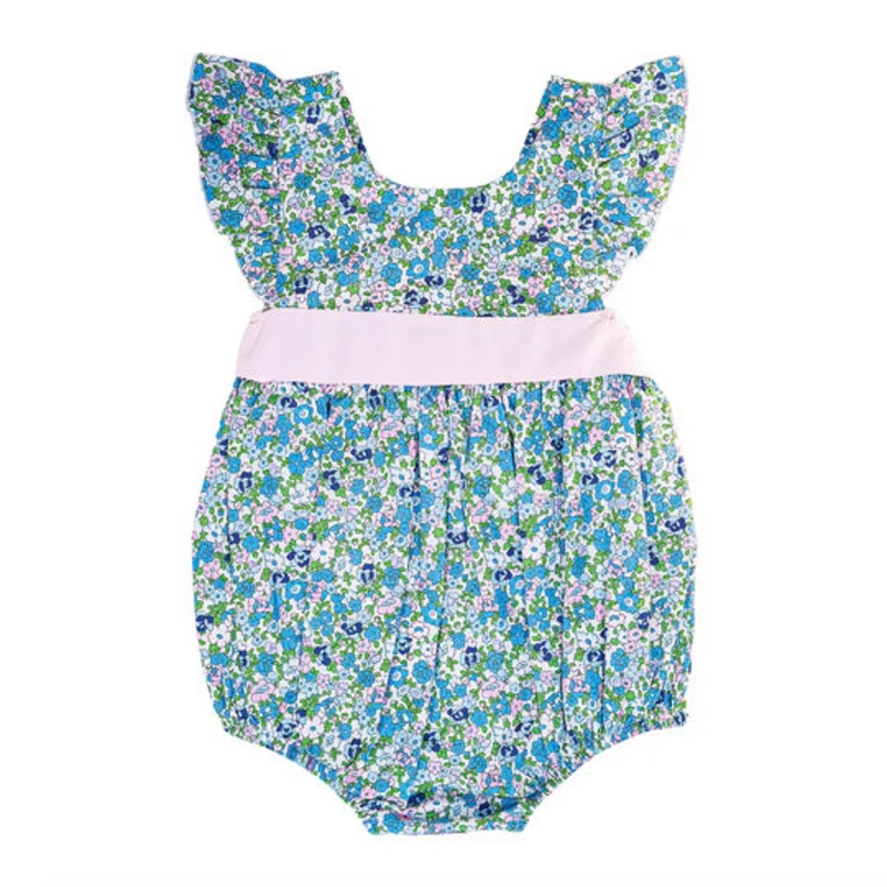 Sweet Dreams Blue/Pink Floral Bow Back Bubble