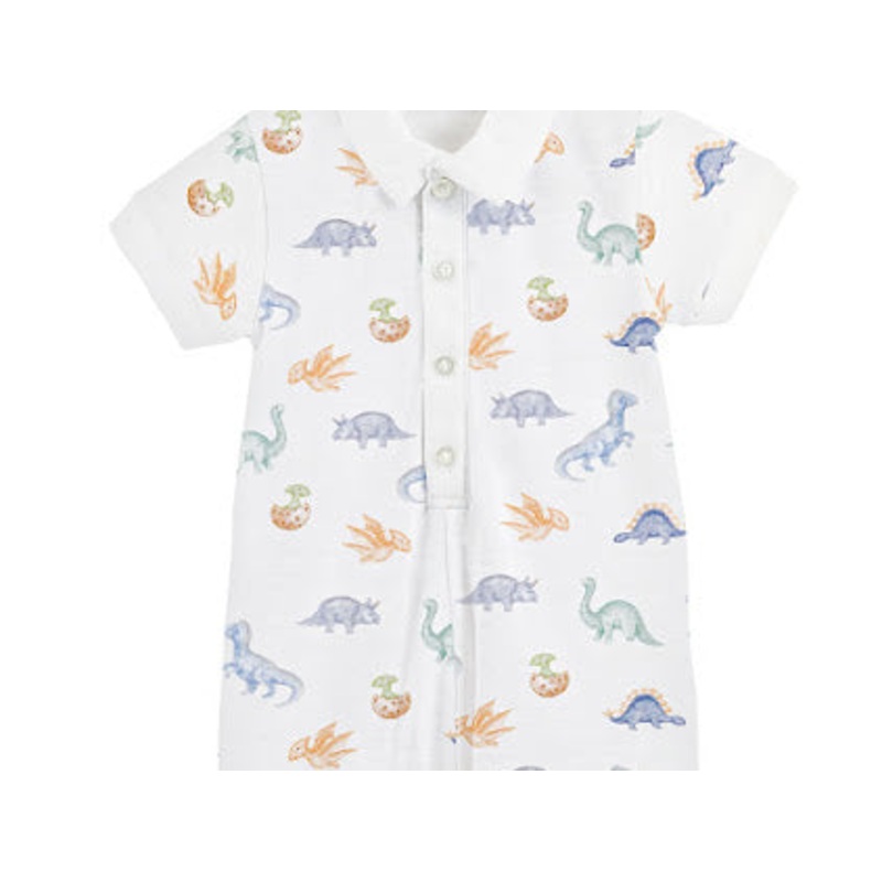 Baby Club Chic Baby Dino Romper w/ Collar