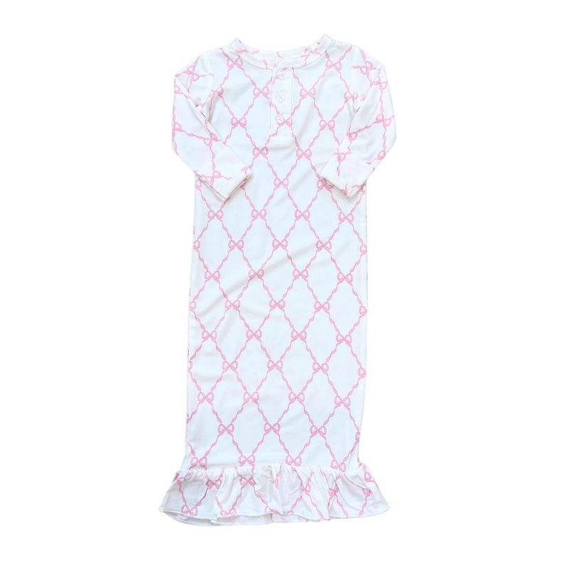Bow Trellis Baby Gown