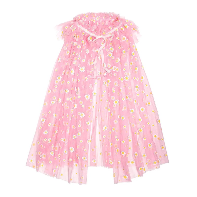 Dress Up Tulle Cape - Pink Daisy