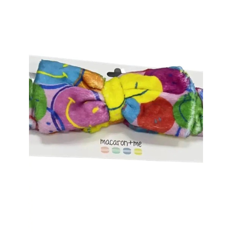 Macaron + Me Plush Bow Headband - Neon Smiles