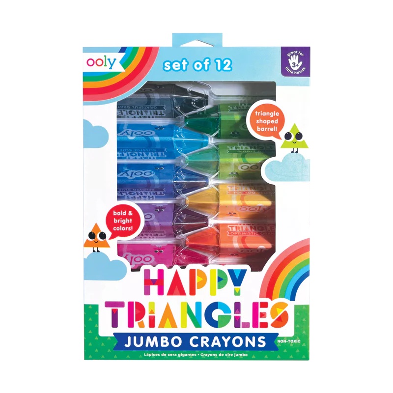 Ooly Happy Triangles 12Pc Jumbo Crayons