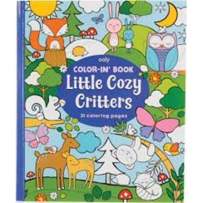 Ooly Little Cozy Critters Color-In' Book