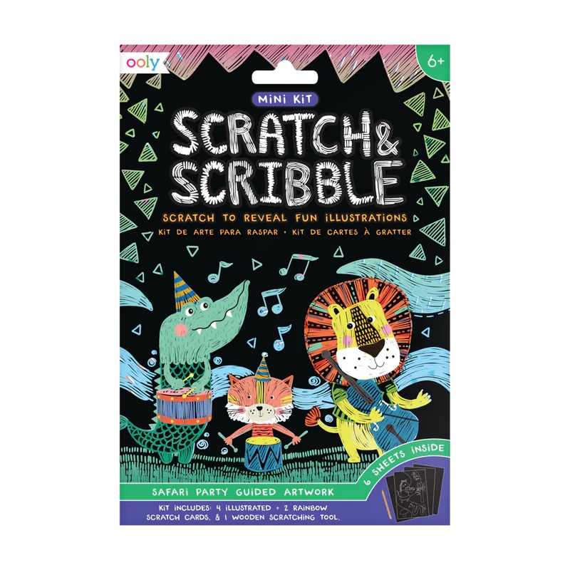 Ooly Scratch & Scribble Mini Kit - Safari Party