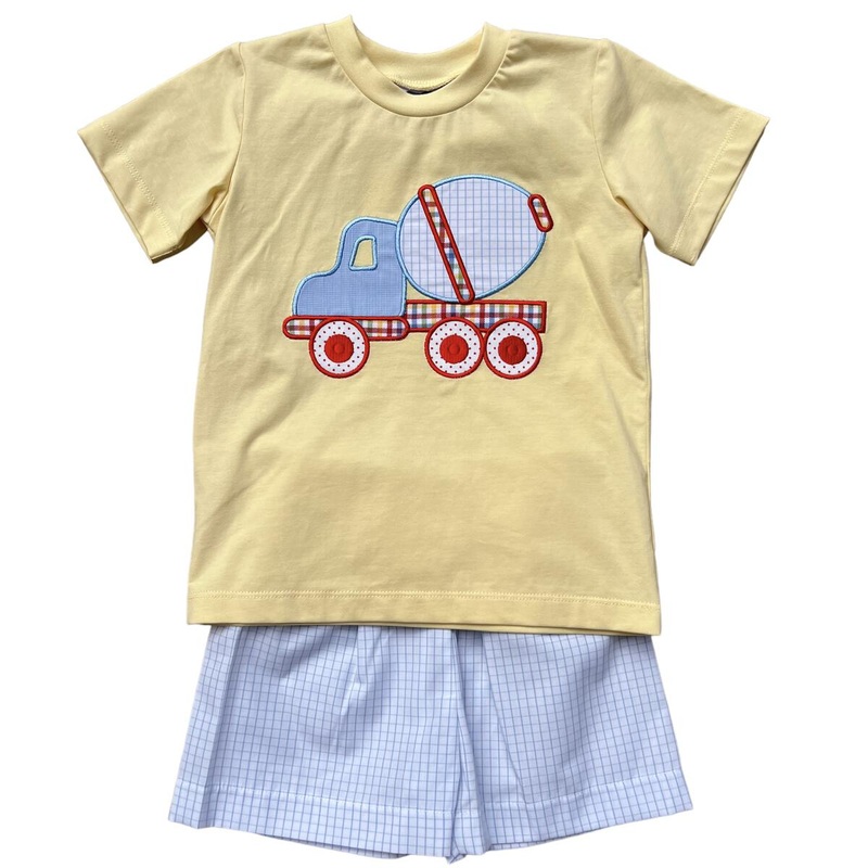 TRUE Boys Cement Truck Tee/Shorts 2Pc Set