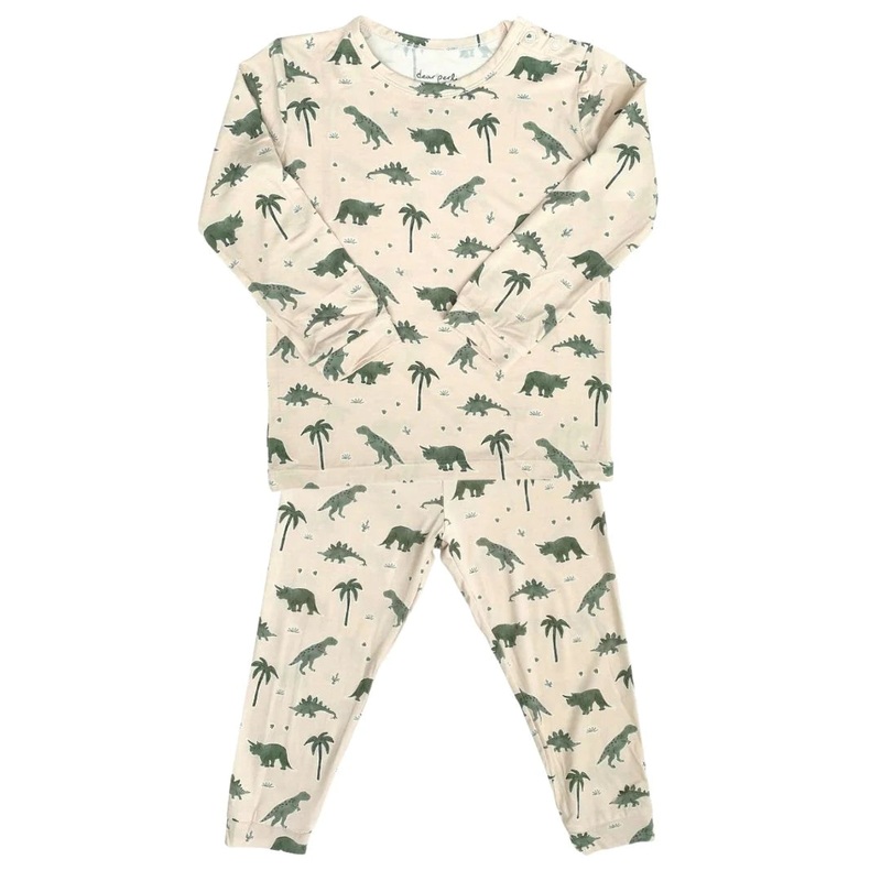 2Pc Dear Perli Dino-Snores Pajamas