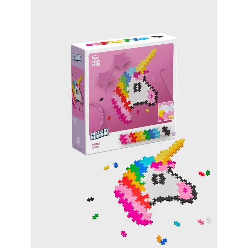 Plus Plus Puzzle by Number - 250pc Unicorn