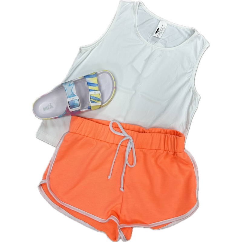 Rock Candy Neon Orange Varsity Shorts