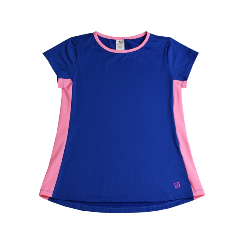 Set Athleisure Bridget Basic Tee - Royal/Pink