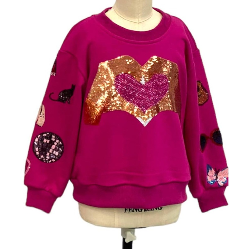 Southern Charm Hot Pink Swiftie Sequin Sweatshirt