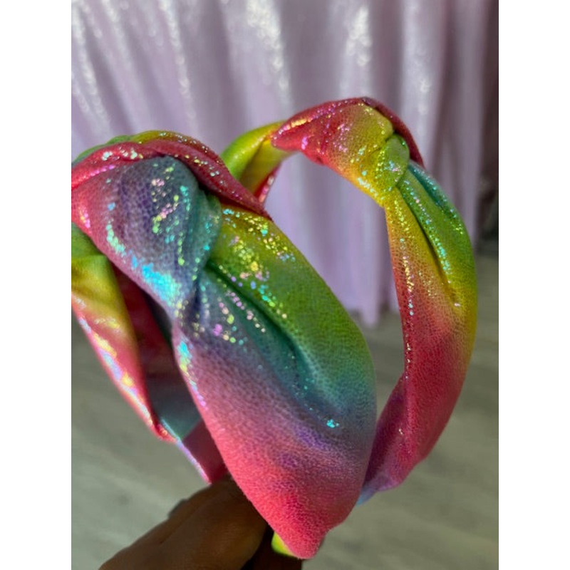 Bari Lynn Shimmer Tie Dye Galaxy Knot Headband
