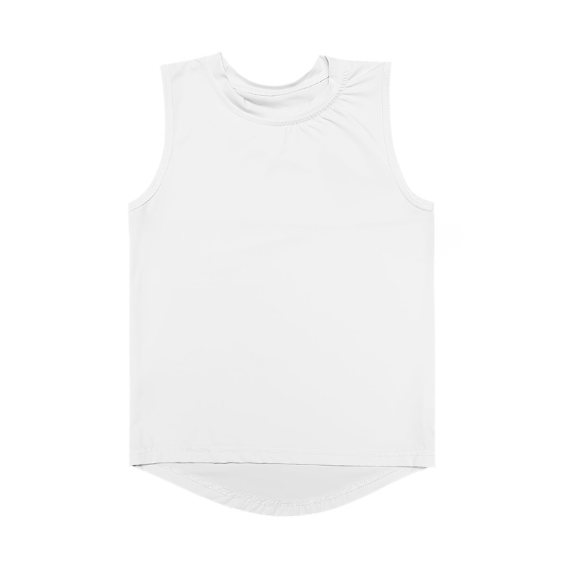 Belle Cher Athletic White High Low Tank Top