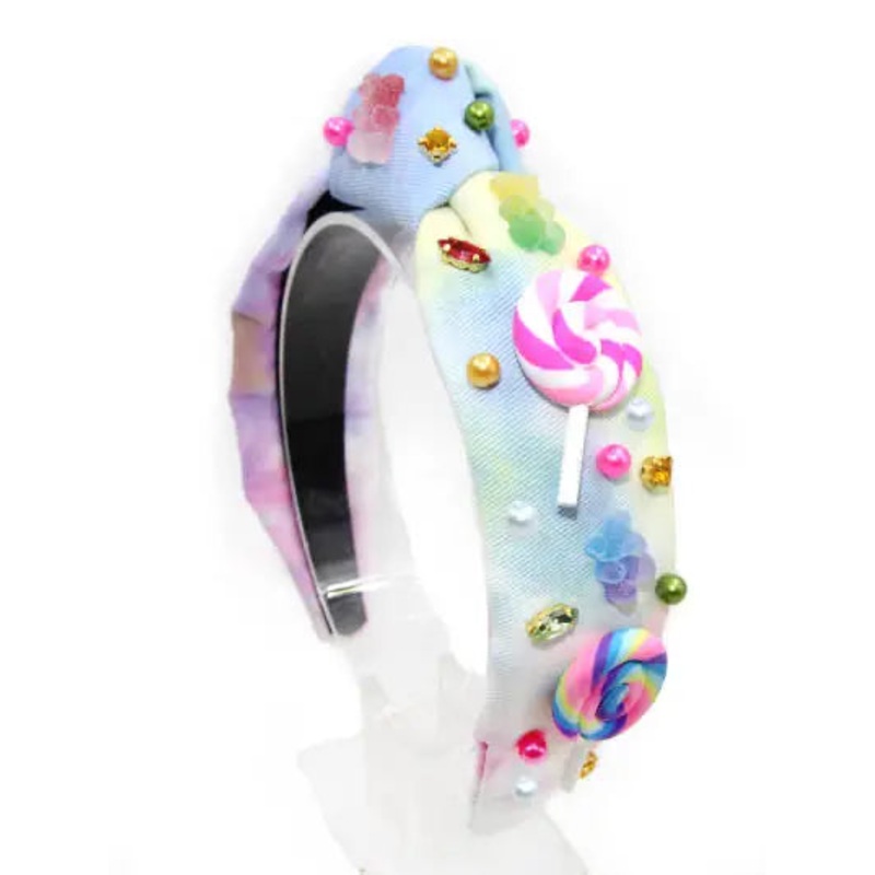 Candyland Embellished Top-Knot Headband