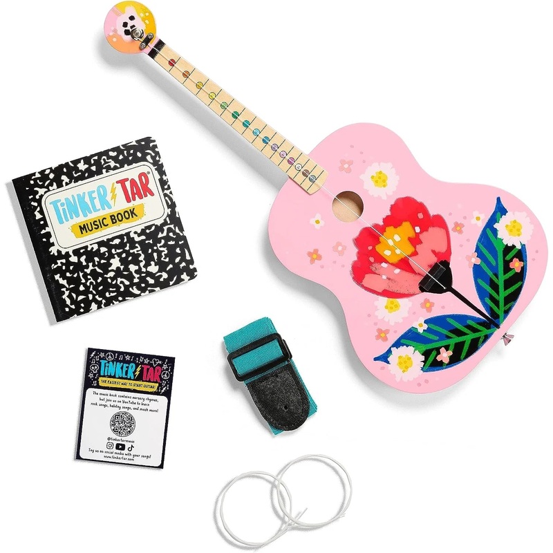 Tinker Tar Pink Floral Acoustic Guitar
