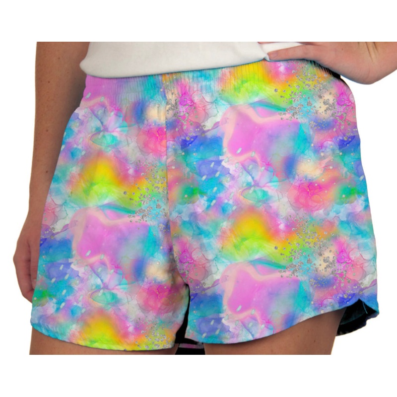 Azarhia Athleisure Electric Water Print Steph Shorts