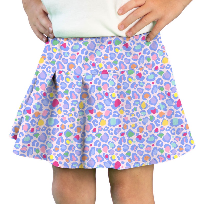 Azarhia Athleisure Lavender Leopard Tennis Skirt