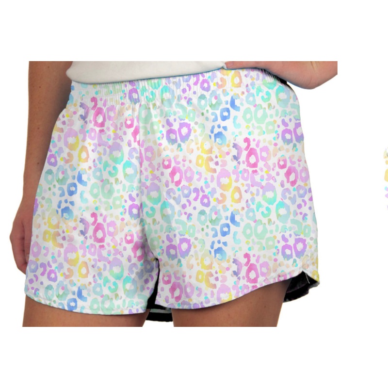Azarhia Athleisure Pastel Leopard Print Steph Shorts
