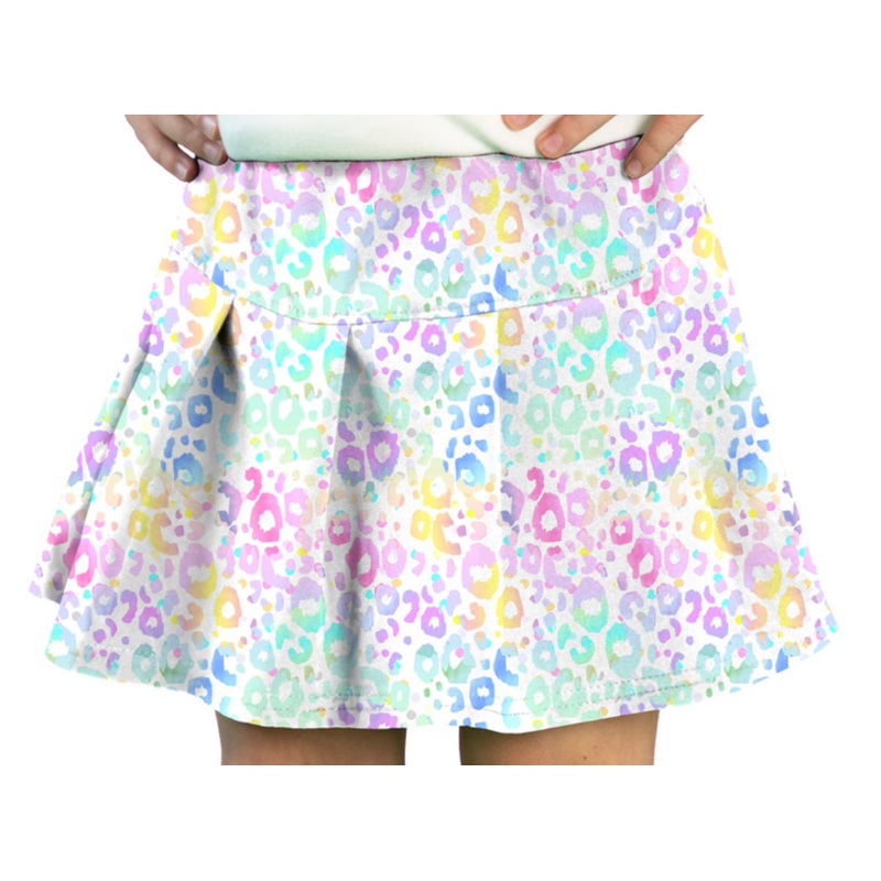 Azarhia Athleisure Pastel Leopard Tennis Skirt