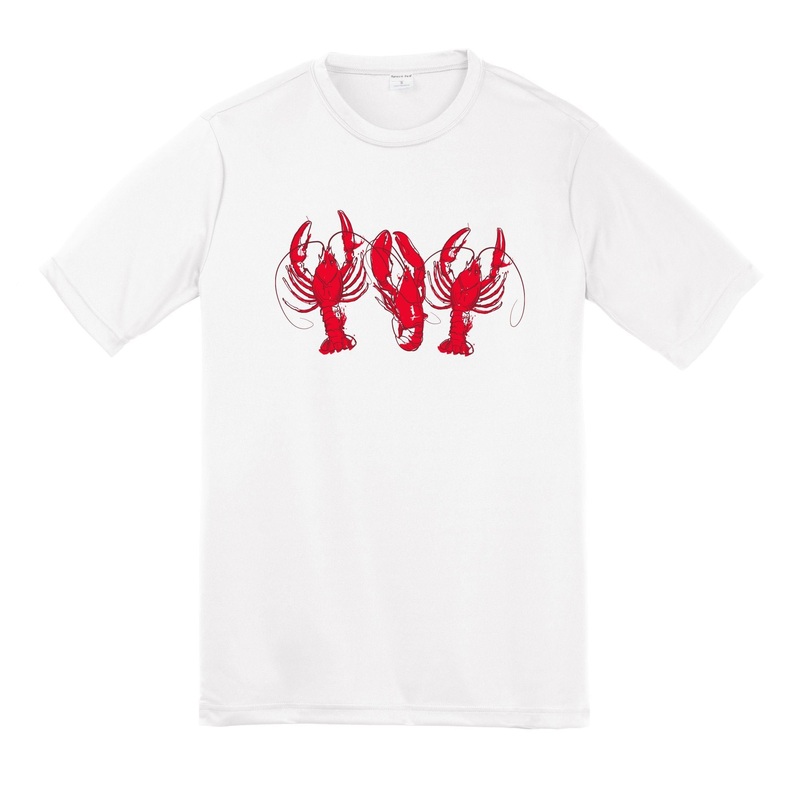 Azarhia White Crawfish Trio S/S Dri-Fit Tee