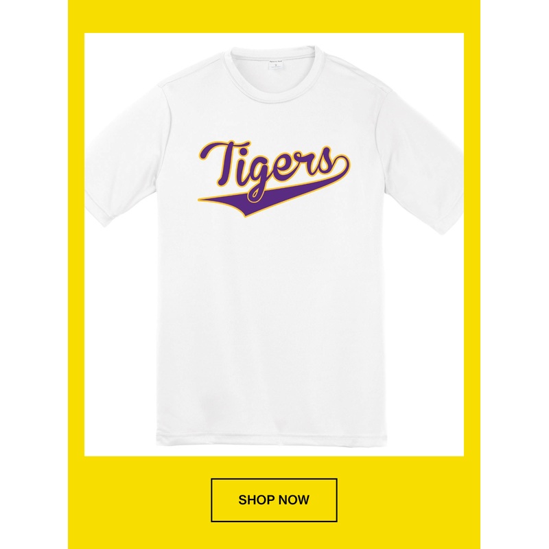 Azarhia White Dri Fit Tigers Baseball Tee