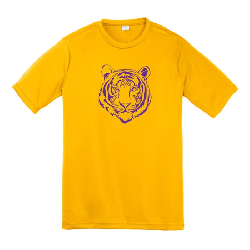 Azarhia Yellow Gold Dri-Fit Athletic Tiger T-Shirt