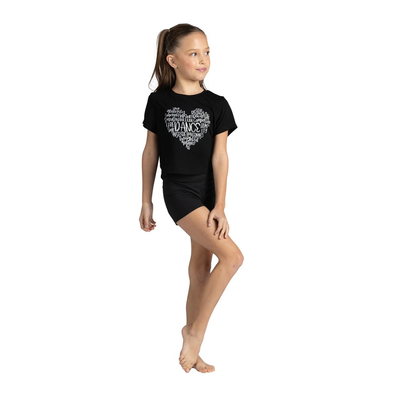 Dance Expressions Black Heart Tee