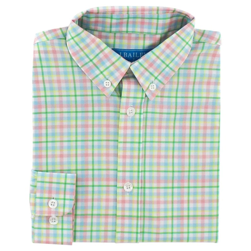 J. Bailey Roscoe Button Down Performance Shirt - Springtime