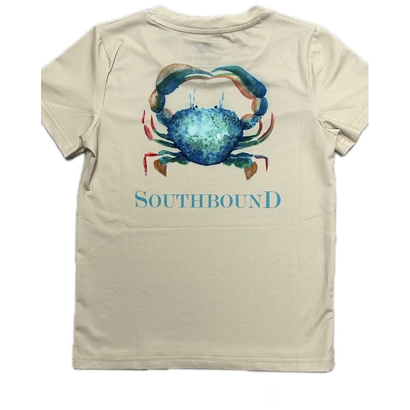Southbound Tan Watercolor Crab Dri-Fit Tee