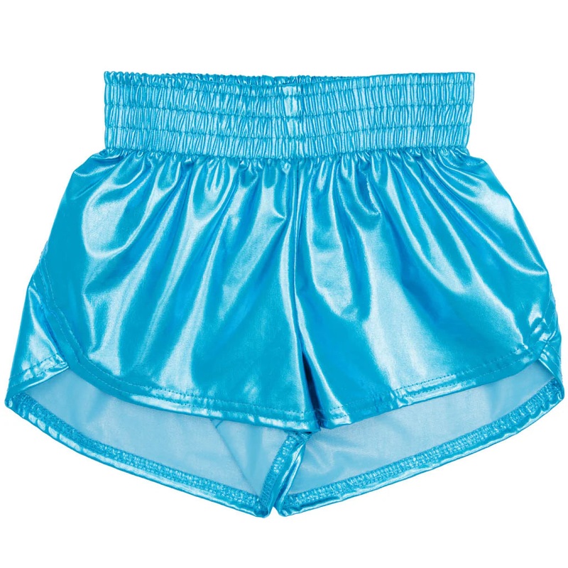 Azarhia Turquoise Metallic Steph Shorts